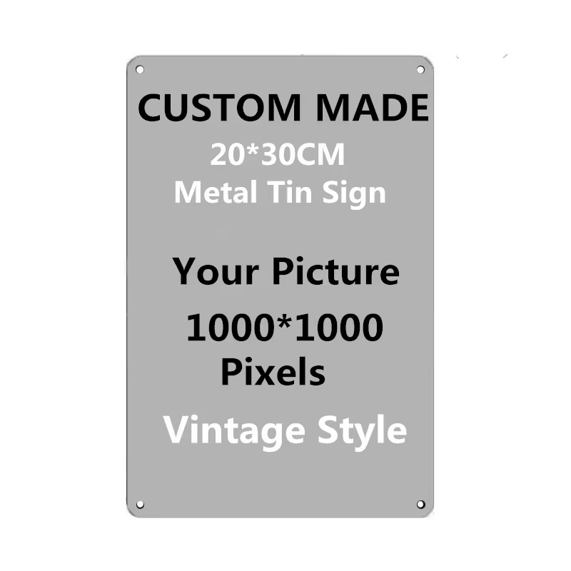 Vintage Collectible Plates - Gepersonaliseerde metalen blikken bord op maat,