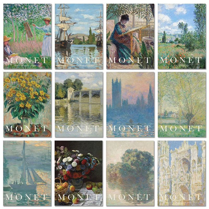 Vintage Collectible Posters - Vintage Claude Monet Beroemde Kunstenaar Meesterwerk